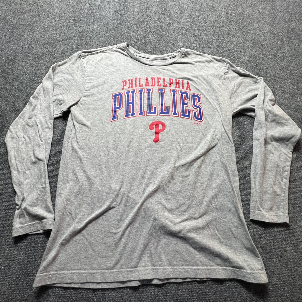 Fanatics Philadelphia‎ Phillies MLB Long Sleeve T-Shirt Gray Mens XL GP24-1806
